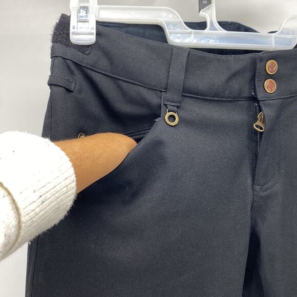 Roxy Black 10K Slim Fit snow pants size S ski snowboard black winter adjustable - Picture 9 of 12